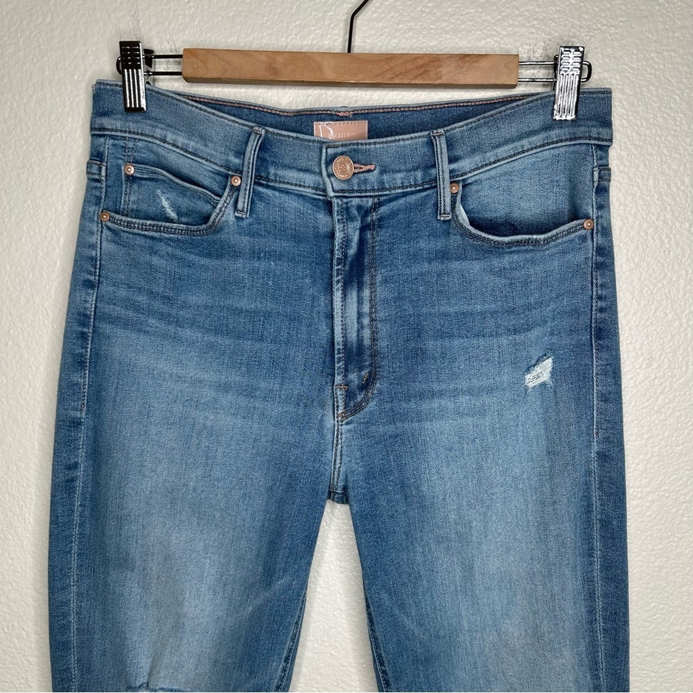 Mother Mid Rise Dazzler Ankle Fray jeans Weekend Kitten 30 - Picture 2 of 15
